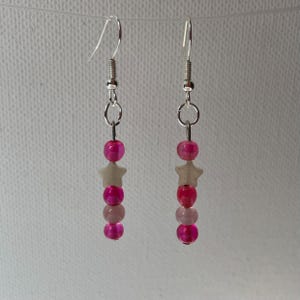 Pink Star Earrings