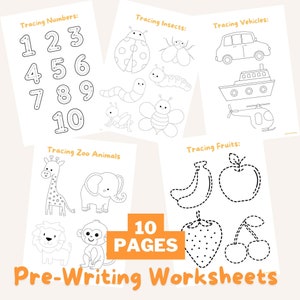 Pre-writing Practice Worksheets | Fun Printable Tracing Activities