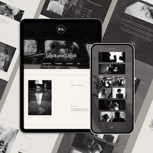 Velvet & Vow Canva Wedding Website Template | Save The Date, RSVP Website, Romantic Wedding Website, Digital Wedding Invite Editable Website
