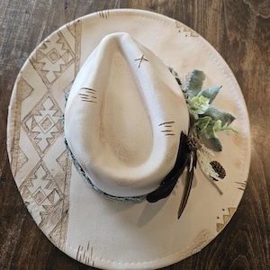 Custom Burned Aztec Hat