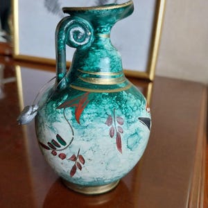 Hand-Painted Athena Amphora Vase: Greek Mythology Decor