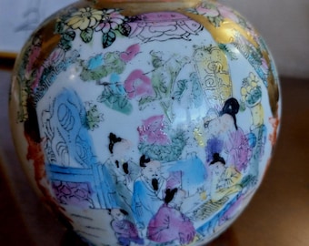 Vaso cinese in porcellana Jingdezhen dipinto a mano con marchio Qing Qianlong rosso, vaso in porcellana Famille Rose, ornamento in porcellana cinese