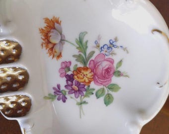 Cendrier à Vent En Porcelaine Bavaria WAS 4923 - Modèle 2 Parties, Hauteur 6cm Diamètre 10cm