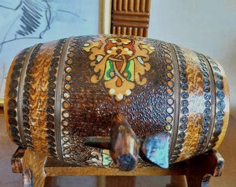 4 1/4インチ ヴィンテージ Koszeg 木製ワイン樽、装飾樽 - Etsy 日本