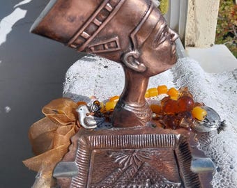Posacenere Retrò In Metallo A Forma Di Piramide, Bronzo, Ornamento Da Tavolo Antico Egitto, Regalo Per Fumatori