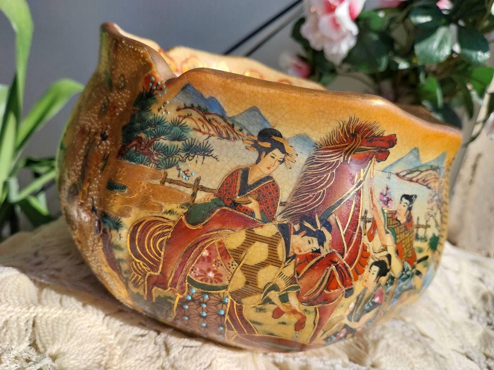 Antique Japanese Satsuma Bowl - Etsy