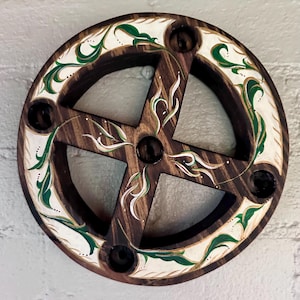 Wood Advent Wreath, Christmas Centerpiece