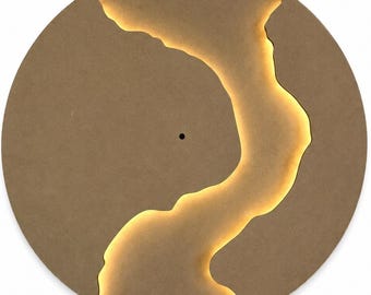 LED MDF Clock Board Blank, Backlit Resin Clock Base, DIY Epoxy Geode Base with Switch, Round Clock Making Supply