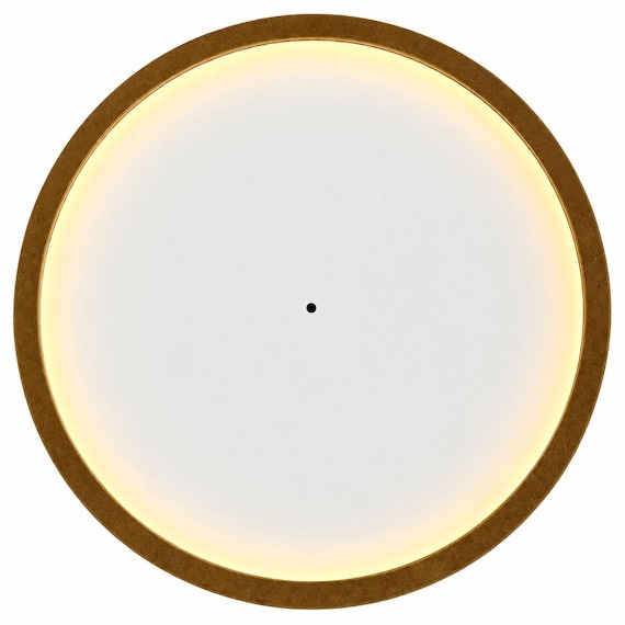 LED Round MDF Clock Blank, Front Light Resin Art Board, DIY Epoxy Clock Base with Switch, Laminated Clock Panel