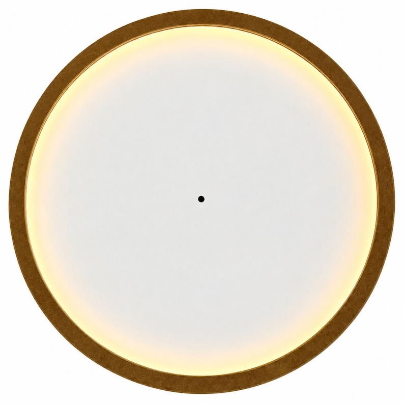 LED Round MDF Clock Blank, Front Light Resin Art Board, DIY Epoxy Clock Base with Switch, Laminated Clock Panel image 1