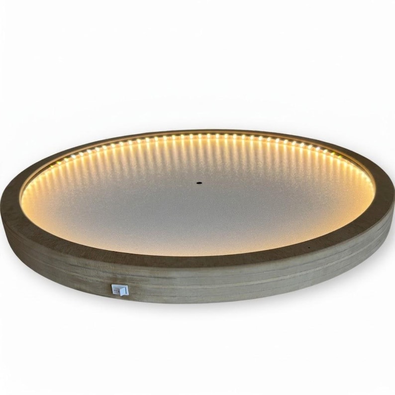LED Round MDF Clock Blank, Front Light Resin Art Board, DIY Epoxy Clock Base with Switch, Laminated Clock Panel image 3