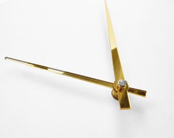 Agujas de reloj de acrílico espejado, oro, plata y negro, agujas modernas para relojes de cuarzo, repuestos para relojes, suministros para la fabricación de relojes de resina DIY.