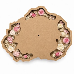 Geode MDF Resin Art Board Blank, Deep Pour Epoxy Base for Dried Flowers, DIY Wall Clock Blank, Flower Preservation Board