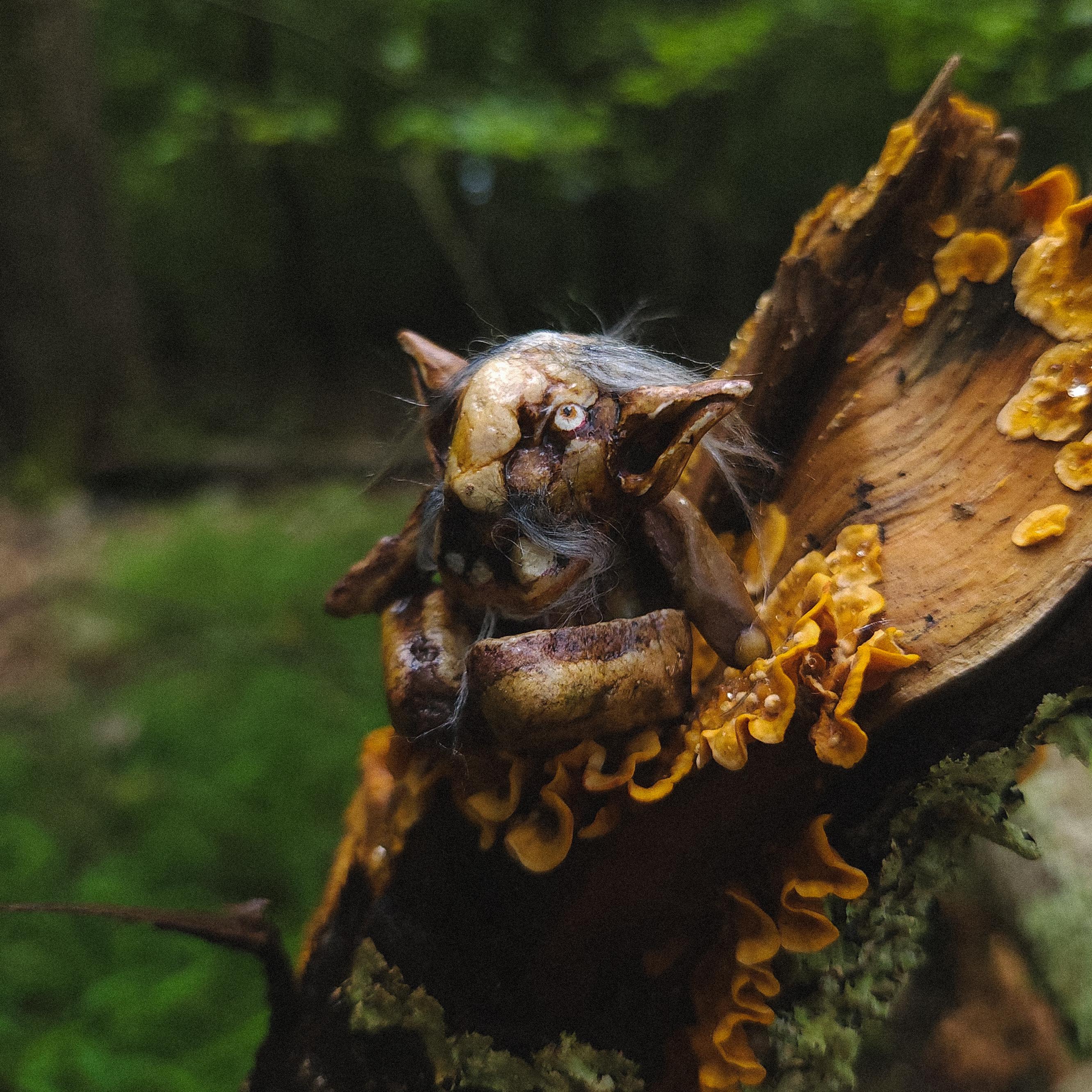 Rocklin, Handmade Rock Goblin creature - Whimsical Stone Art.