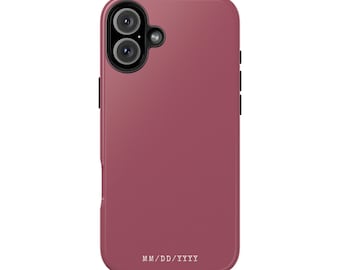Deep Puce Tough Phone Case, Customizable Protective iPhone Cover, Durable Smartphone Case, Hard Shell Samsung Galaxy Case, Shockproof Tough