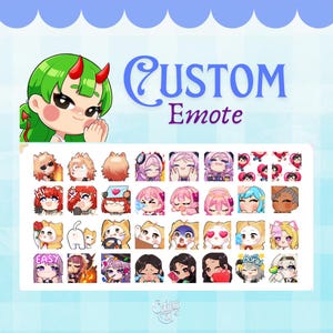 CUSTOM Emotes l Vtuber Emotes l Sub Emote l Emotes Twitch Custom l Emote Commission l Chibi Emotes Twitch Discord