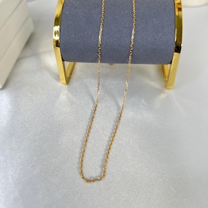 18k Solid Gold chain, Solid 18K Gold Cable Chain Necklace , Pure 18k Gold Cable Links Chain 18k Real Gold, Chain for Men/Women.