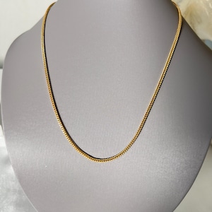 18k Solid Gold Franco Necklace: Pure Gold Chain