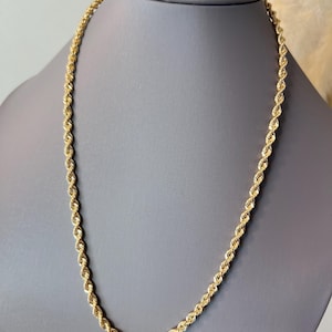 18k Solid Gold chain, Gold Rope Chain, Real Gold chain, Pure Gold, 18k Solid Gold Necklace, Mens Gold Chain, Gift for Him, Gift for Her