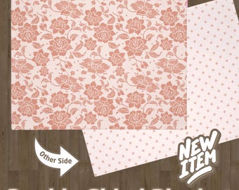 Floral & Lace Velveteen Microfiber Blanket, Vintage Throw, Double-Sided Bedspread, Anthropologie Throw Blanket, Pink Floral Blanket