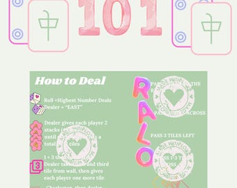 Mahjong Cheat Sheet, How to Deal & Charleston (PDF)
