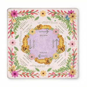 The "Bertie" Mahjong Mat with Floral Design and Canvas Bag – 3mm Neoprene Game Mat image 5