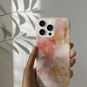 Soft Pink Marble Phone Case, Soft Girl Aesthetic pink and gold, iPhone 16 15 14 13 12 11 Pro Max 8 Plus X Samsung Galaxy S24 S23 Ultra