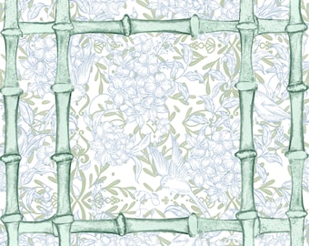 Blue Hydrangea Mahjong Mat: Elegant Floral Design (31.5 x 31.5)