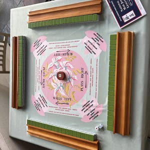55x55 Table Cloth with 30x30 Mahjong Board Large Square Table Cloth, Mahjong Play Mat, Gaming Table Cover, Alternative Mahjong Mat