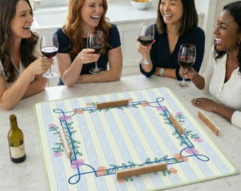 Blue and Green Mahjong Mat 31" x31"