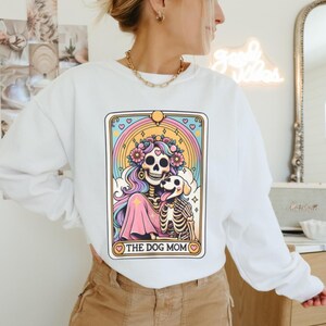 Doodle  Mom Sweatshirt,Dog Mom Tarot Card Sweatshirt, Retro Dog Mom Sweatshirt, Cute Dog Mom Gift, Dog Mom Valentines Gift,Pastel Sweatshirt