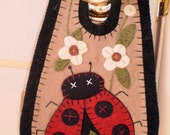 Oley Valley Primitives LADYBUG Penny Rug Door Knob Hanger Digital Download