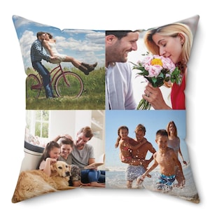 Custom Photo Collage Pillow: Personalized Family Anniversary Decor