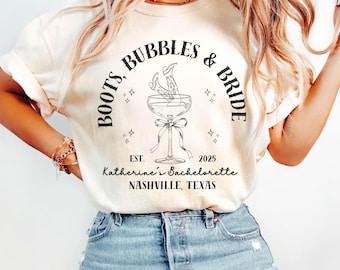 Comfort Colors® Bachelorette Shirt, Western Bach Party Tee, Personalized Bride Gift, Nashville Last Rodeo Shirt, Custom Bridesmaid Top