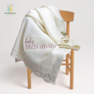 Manta de bebé personalizada con nombre Manta de bebé de algodón suave Manta bordada personalizada para regalo de baby shower de niños y niñas