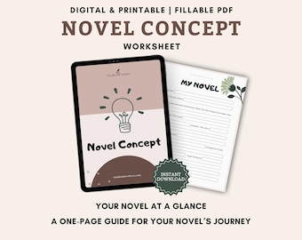 Folha de exercícios sobre conceitos de romance: PDF preenchível e imprimível para escritores