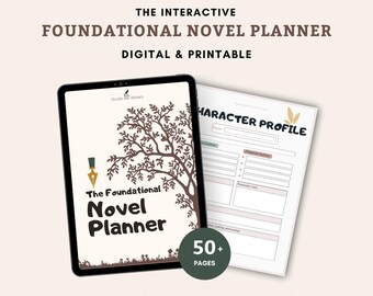 Foundational Novel Planner: Fillable and Printable PDF Novel Writing Journal for Writers