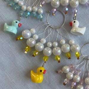 Beaded Stitch Markers for Knitting: Handmade Closed Loop Row Counters
