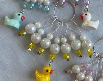Beaded Stitch Markers for Knitting: Handmade Closed Loop Row Counters