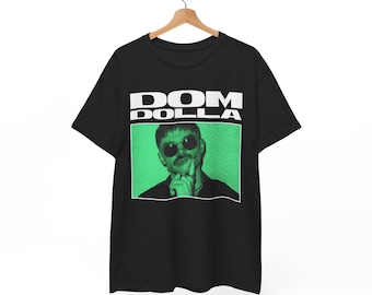 Camiseta unisex de algodón grueso de Dom Dolla EDM House DJ, camiseta informal para conciertos, ropa para festivales, camiseta para amantes de la música, dubstep, raves