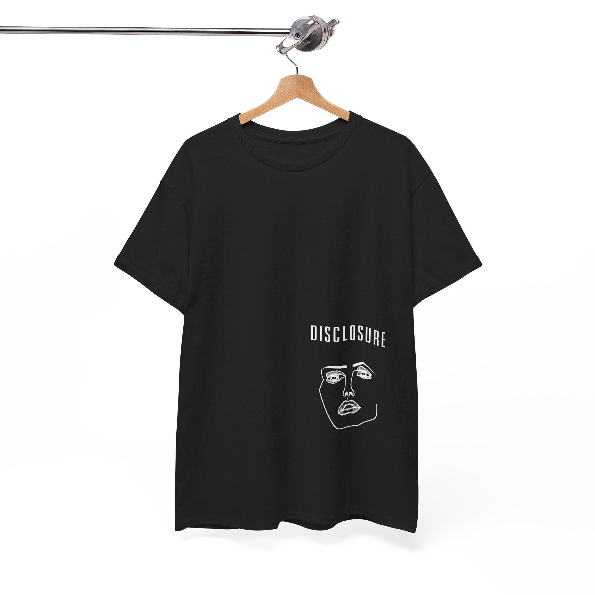 Disclosure Artistic Unisex Heavy Cotton Tee - Bold Face Design 