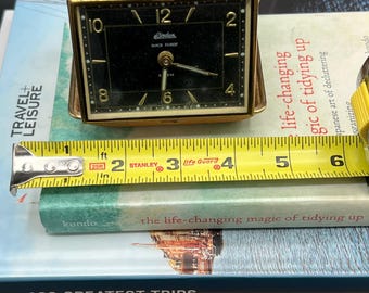 Vintage MCM Linden Black Forest Travel Alarm Clock Timepiece Desk