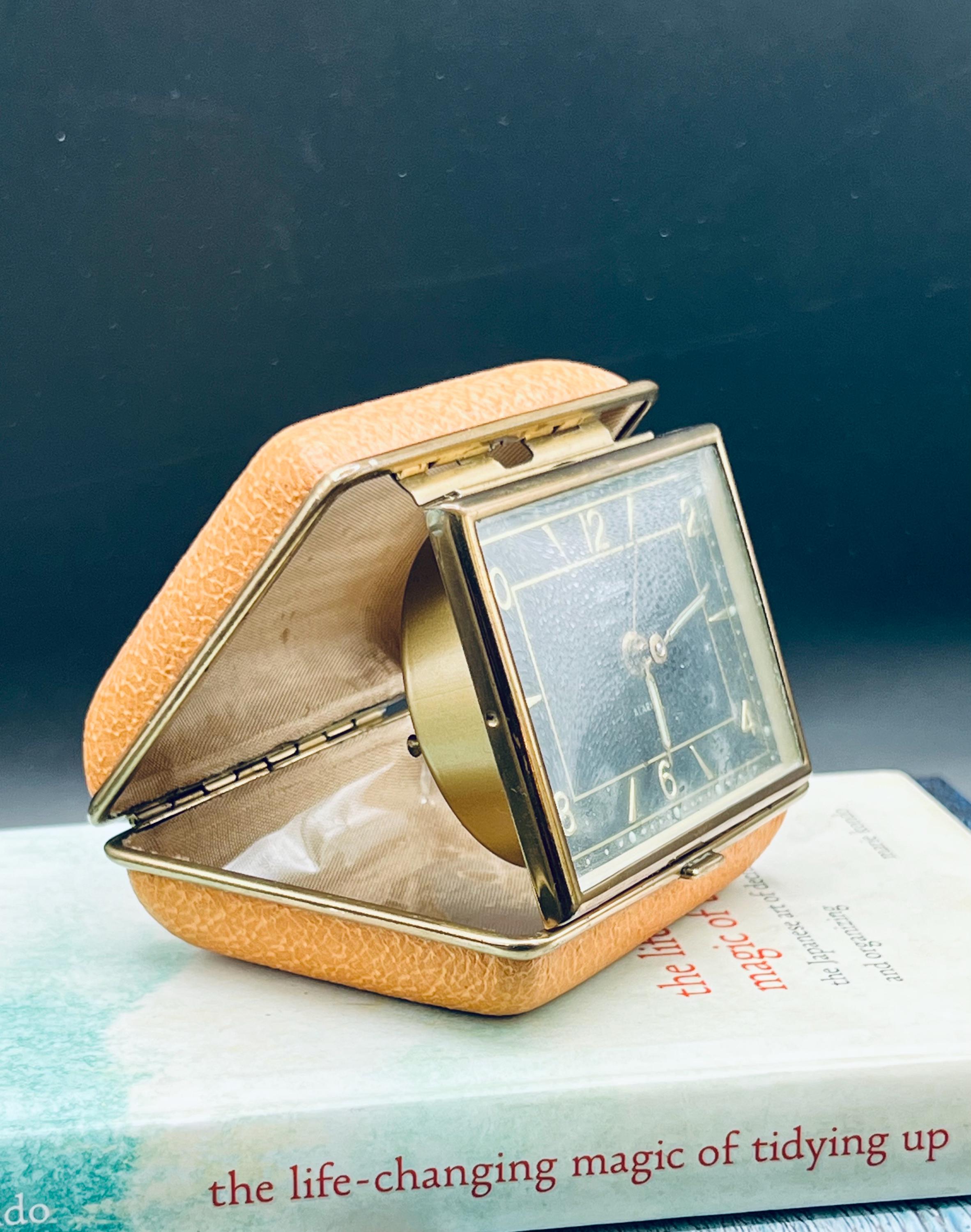 Linden Black Forest Travel Alarm Clock | Vintage MCM Timepiece