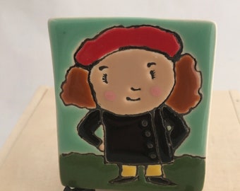 2" WIDE 2.5" Tall  Spunky Red Head