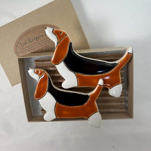 Basset Hound Porcelain Magnets, Dog Lover Gift