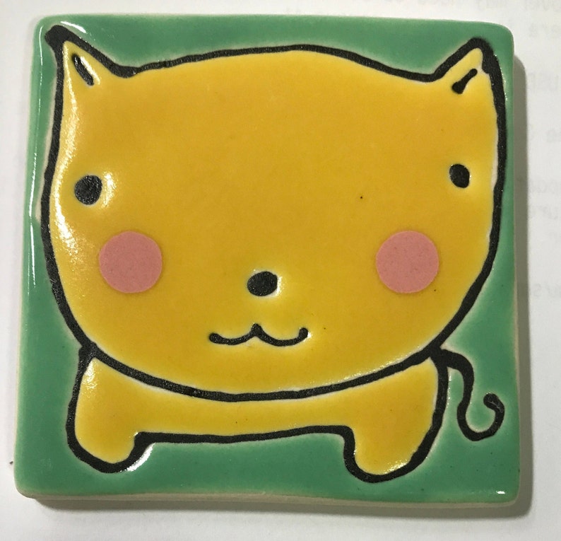 2.5 Square Yellow Cat No.12 image 1