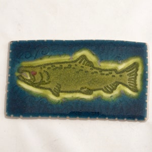 Wild Fish Tile w/Easel & Gift Box, Fish lovers gift, outdoorsman gift, nature lover gift, mom gift, dad gift, fisherman gift, ocean lover