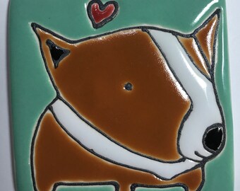 2.5 Square Pembroke Corgi with a Heart