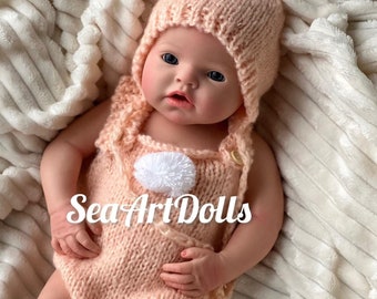 20inch Realistic Reborn Silicone Dolls With Wet System, Lifelike Newborn Silicone Full Body Doll, Reborn Silicone Baby Girl or Boy Doll Gift