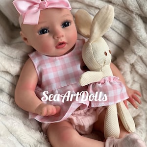 Full Body Silicone Reborn Doll, 13" Squishy Girl with Wet System